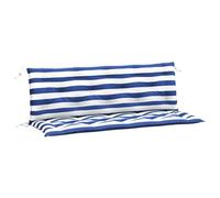 vidaXL 2 cojines para banco para interiores y exteriores, cojines para sofá biplaza para patio, columpio de porche, antideslizantes, repelentes al agua, transpirables, resistentes, rayas azules y