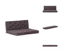 vidaXL, 2 cojines para palets, algodón, color antracita - Cojines para asiento