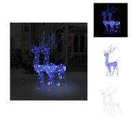 vidaXL, 2 faroles de ciervo LED, acrílico, 120 cm, color azul - Iluminación navideña