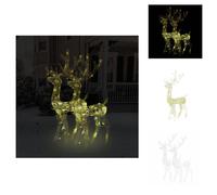 vidaXL, 2 faroles de ciervo LED, acrílico, 120 cm, luz blanca cálida - Iluminación navideña