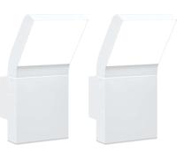 vidaXL: 2 faroles LED para exterior, color blanco, fabricados en aluminio fundido