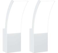 vidaXL: 2 faroles LED para exterior, color blanco, fabricados en aluminio fundido