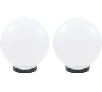 vidaXL: 2 faroles LED para jardín, forma esférica, 25 cm, material PMMA