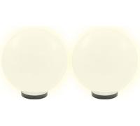 vidaXL: 2 faroles LED para jardín, forma esférica, 30 cm, material PMMA