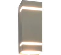 vidaXL: 2 faroles para pared exterior, 35W, color plateado, rectangulares