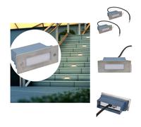 vidaXL: 2 focos LED empotrables para pared, ideales para escaleras, 44x111x56 mm - Iluminación exterior