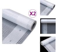 vidaXL - 2 fundas de malla, 260 g/m², 4x15 metros, color blanco - Fundas