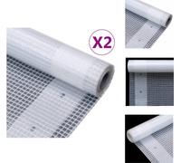 vidaXL, 2 fundas de malla, 260 g/m², 4x8 metros, color blanco - Fundas