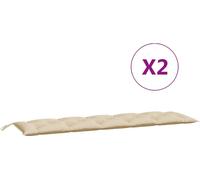 vidaXL: 2 fundas para banco de jardín, color beige, 180x50x7 cm, tejido Oxford