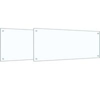 vidaXL: 2 paneles protectores para cocina, transparentes, de 100 x 40 cm, de vidrio templado