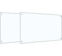 vidaXL: 2 paneles protectores para cocina, transparentes, de 100 x 60 cm, de vidrio templado