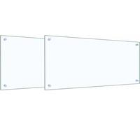 vidaXL: 2 paneles protectores para cocina, transparentes, de 90 x 40 cm, de vidrio templado