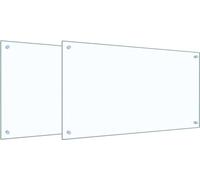 vidaXL: 2 paneles protectores para cocina, transparentes, de 90 x 50 cm, de vidrio templado