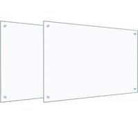 vidaXL: 2 paneles protectores para cocina, transparentes, de 90 x 60 cm, de vidrio templado