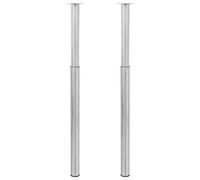 vidaXL 2 Patas Telescópicas para Mesa 710mm-1100mm Acero inoxidable