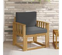 vidaXL 2 Pieza Conjunto de sofás de exterior Poliéster