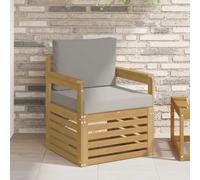 vidaXL 2 Pieza Conjunto de sofás de exterior Poliéster