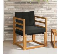 vidaXL 2 Pieza Sofá de exterior Madera de Acacia Sólida Natural