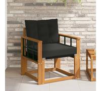 vidaXL 2 Pieza Sofá de exterior Madera de Acacia Sólida Natural