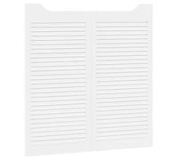 vidaXL: 2 puertas oscilantes, 100 x 100 cm, madera maciza de pino, color blanco