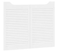 vidaXL: 2 puertas oscilantes, 80 x 50 cm, madera maciza de pino, color blanco