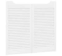 vidaXL: 2 puertas oscilantes, 90 x 50 cm, madera maciza de pino, color blanco