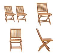 vidaXL: 2 sillas de jardín plegables, madera maciza de teca. Sillas de jardín, sillas de madera