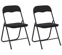 vidaXL: 2 sillas plegables, terciopelo, color , 48 x 44 x 78 cm