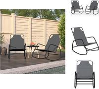 vidaXL: 2 sillones colgantes, color gris, acero y textileno - Tumbonas
