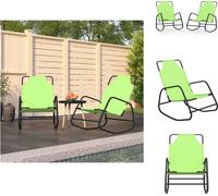 vidaXL: 2 sillones colgantes, color verde, acero y textileno - Tumbonas
