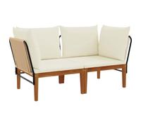 vidaXL Madera de acacia sólida y cuerda natural – 2 uds.