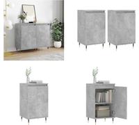 vidaXL, 2 unidades, aparadores, color gris cemento, 40x35x70 cm, material de madera, aparador, aparadores, armario, armario de almacenamiento