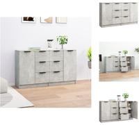 vidaXL, 2 unidades de aparadores, color gris cemento, 60x30x70 cm, material de madera. - Aparadores