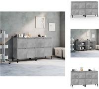vidaXL, 2 unidades de aparadores, color gris hormigón, 60x35x70 cm, material de madera, aparadores