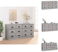 vidaXL, 2 unidades de aparadores, color gris Sonoma, material: tablero de partículas. - Aparadores