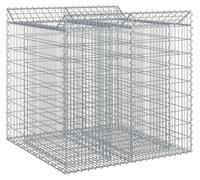 vidaXL, 2 unidades de macetas elevadas tipo gavión, 100 x 100 x 100 cm, acero galvanizado