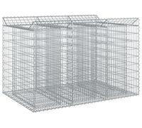 vidaXL, 2 unidades de macetas elevadas tipo gavión, 150 x 100 x 100 cm, acero galvanizado