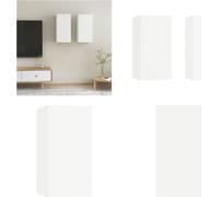 vidaXL: 2 unidades de muebles para televisión, color blanco, 30,5 x 30 x 60 cm, fabricados en material de madera. Mueble para televisión, muebles para televisión, mueble de TV colgante, muebles de TV