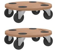 vidaXL, 2 unidades de rodillos de madera redonda