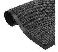 vidaXL 2X Alfombras de Entrada Rectangulares de Nudo de Puerta Felpudo Alfombrilla Antideslizante Atrapa la Suciedad en el Pasillo Gris 80x120 cm