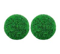vidaXL Bolas de boj artificial 2 unidades 27 cm – decoración interior/exterior con cadena