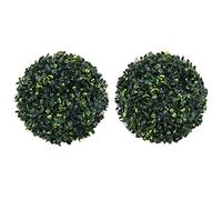 vidaXL 2X Bolas de Boj Artificial Adorno Floral Planta Decoración Macetas Jardineras Colgarlas con Cadena Jardín Patio Interior Exterior 45 cm