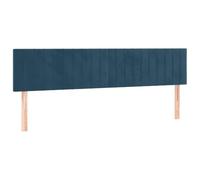 Vidaxl cabeceros 2 unidades de terciopelo azul oscuro 90x5x78/88 cm