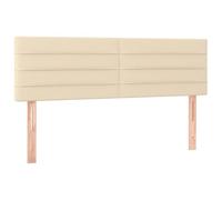 vidaXL Cabeceros tapizados 2x cama crema 72x5x78/88 cm antimancha acolchados funda elástica