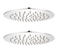 vidaXL 2x Cabezales Ducha Efecto Lluvia Acero Inoxidable Cuarto Baño Dimensiones 20 x 20 cm, Ø 20 cm, 30 x 20 cm y mas