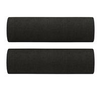 vidaXL 2X Cojines Decorativos Almohada para Sofá Silla Cuadrado Sala de Estar Salón Dormitorio Habitación Coche Hogar Interior Tela Negro
