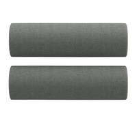 vidaXL Cojines decorativos 2 uds tela gris oscuro 15x50 cm