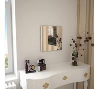 vidaXL 2X Espejo de Pared Cuadrados Mueble de Cuarto Baño Rectangular para Maquillaje Dormitorio Vestidor Decoración Hogar de Vidrio 50x50cm
