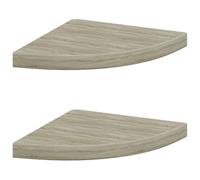 vidaXL 323926 Floating Corner Shelves 2 pcs Oak 35x35x3,8 cm MDF