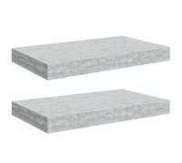 vidaXL 2X Estante Flotante Pared Repisa Balda Estantería Salón Sala de Estar Exhibición Colgante Decoración Gris Hormigón MDF 40x23x3,8 cm